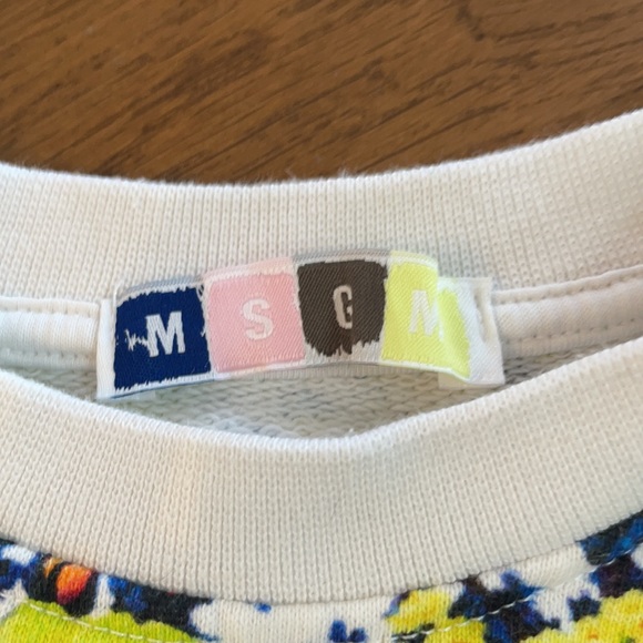 MSGM Girls Floral Swearshirt Size 10 - Picture 4 of 6